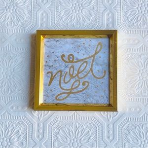 Gold Noel Glass Frame